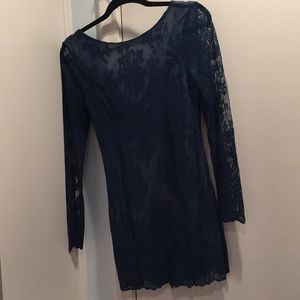 Navy blue lace dress